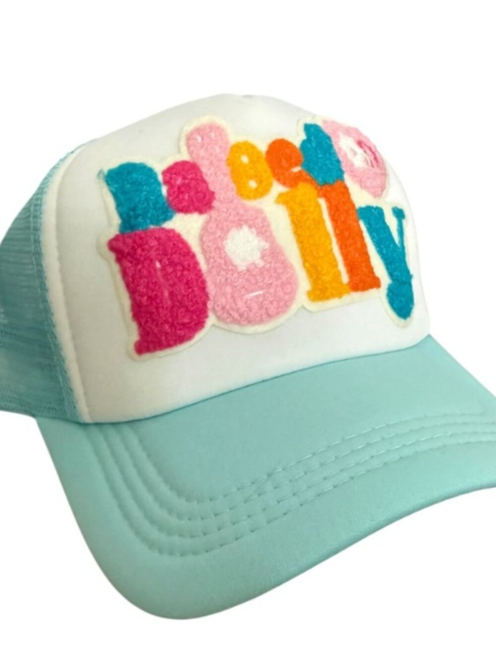 Raised on Dolly Custom Chenille Patch Retro Style Foam Snapback Trucker Hat